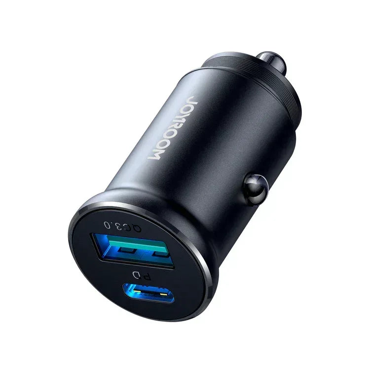 Joyroom Mini Metal Car Charger Type A+C 30W JR-CCN05 - Three