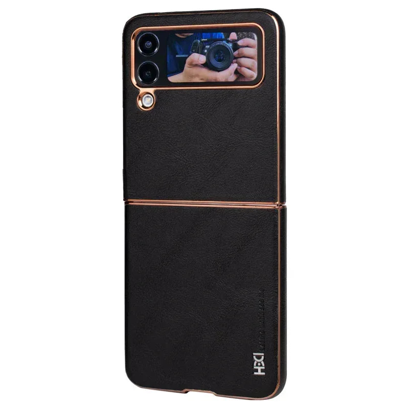 HDD Elegant Leather Case Samsung Z Flip 4 - Three
