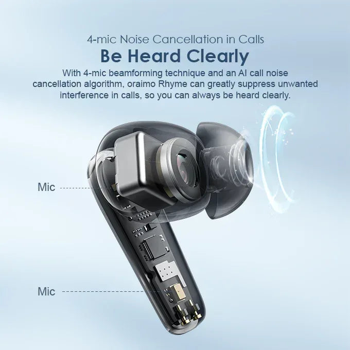 Oraimo OEB-E06DN Rhyme ANC True Wireless Earbuds - Three