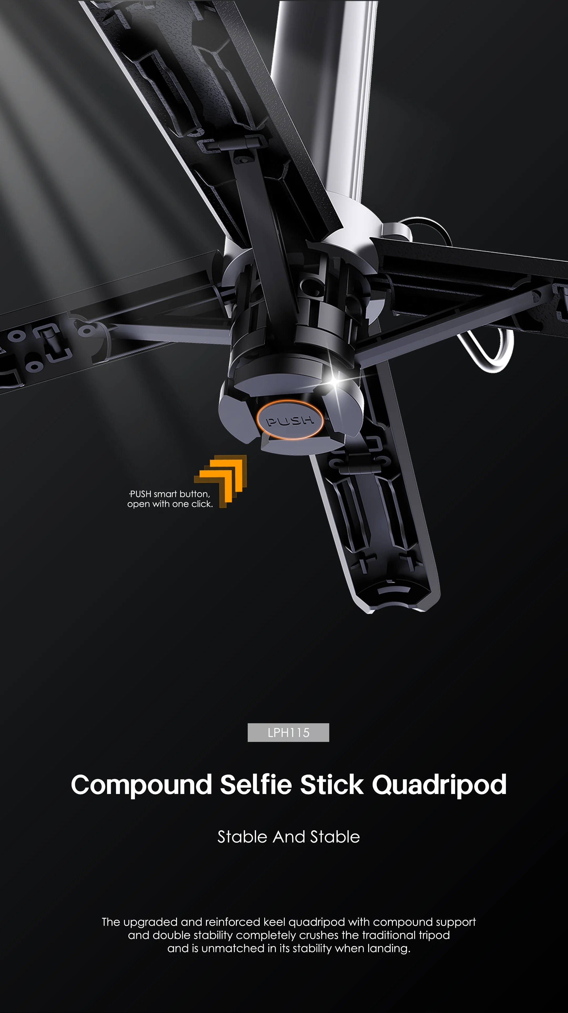Lenyes 3-in-1 MagSafe Mini Tripod Selfie Stick LPH115