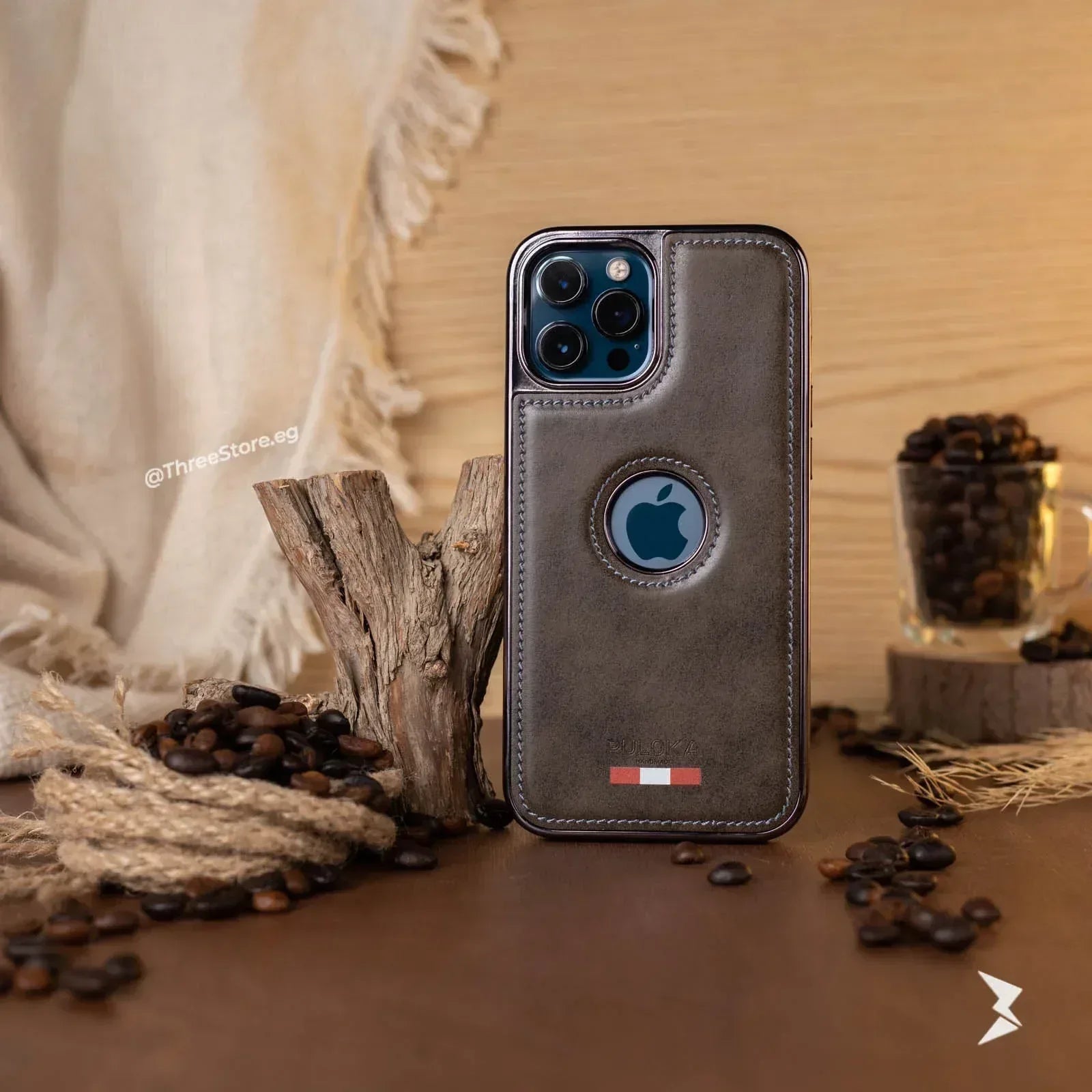 Puloka HandMade Leather Case iPhone 14 Pro Max - Three