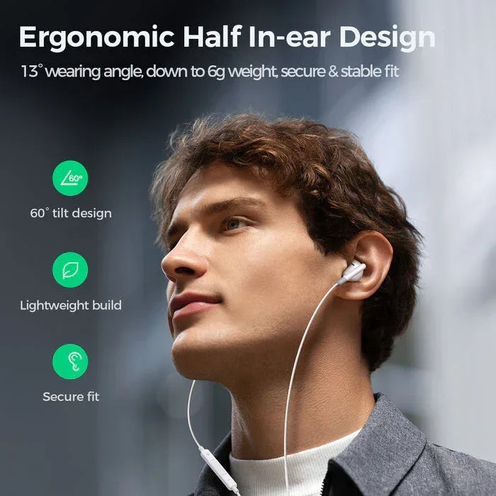 JoyRoom Half In-Ear Wired Earphones JR-EW01 - Three
