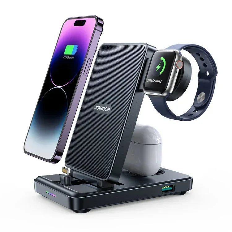 Joyroom 4 in 1 Lightning Wireless Charger Station JR-WQS02 - Three