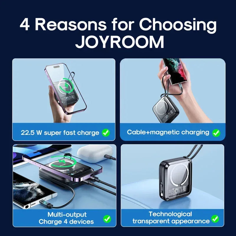 Joyroom Icy Type-C Wireless Power Bank 10000mAh JR-L006 - Three