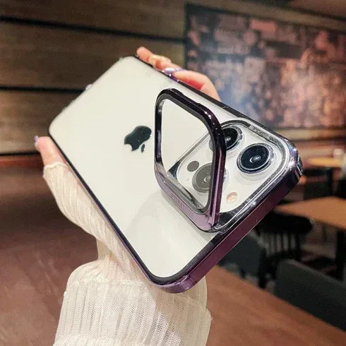 Invisible Folding Holder Camera Stand Case iPhone 12 / 12 Pro - Three