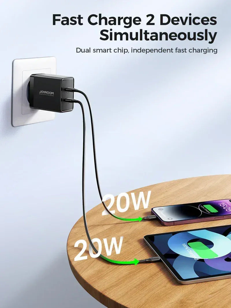 Joyroom 40W 2C Fast Charger JR-TCF09EU - Three