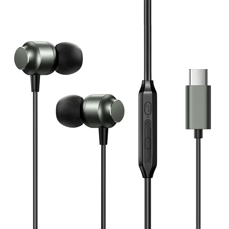 Joyroom TYPE-c Series In-Ear Metal Wired Earbuds JR-EC06 - Three