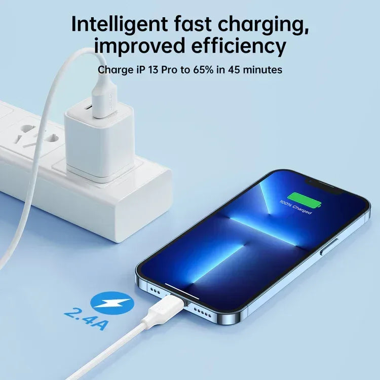 Joyroom 2.4A Lightning cable 0.25M/1M/2M S-UL012A9 - Three
