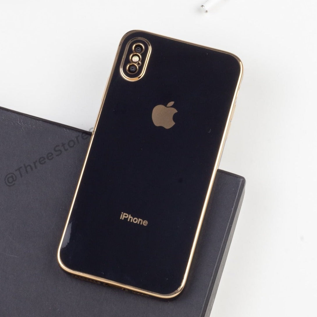Plating Gold Lens Case iPhone X