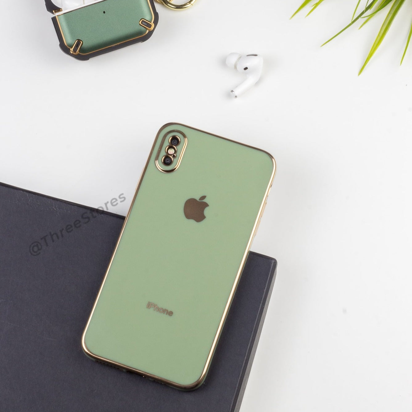 Plating Gold Lens Case iPhone X
