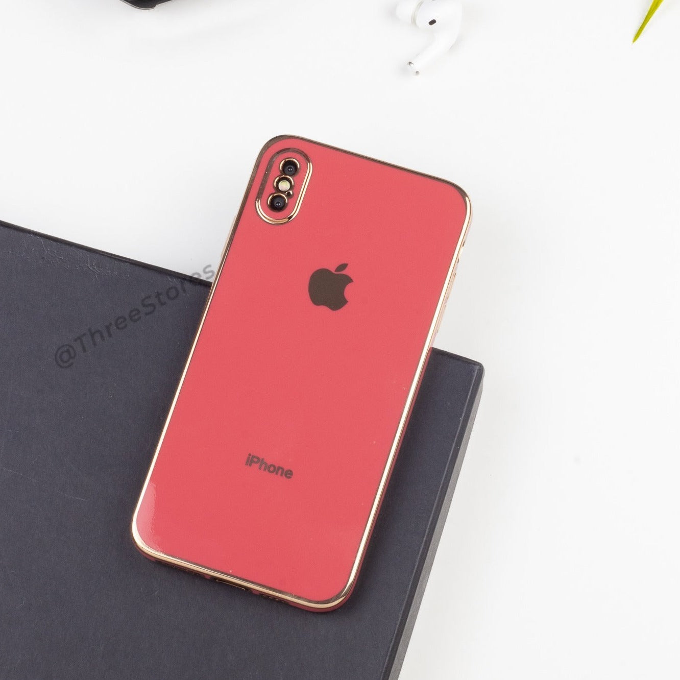 Plating Gold Lens Case iPhone X