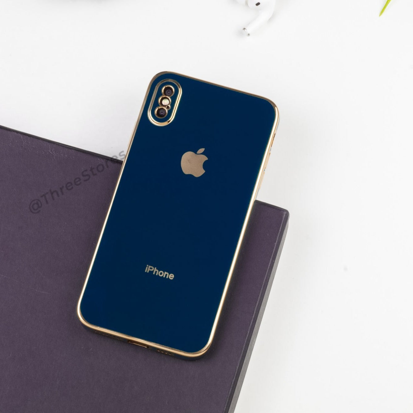 Plating Gold Lens Case iPhone X