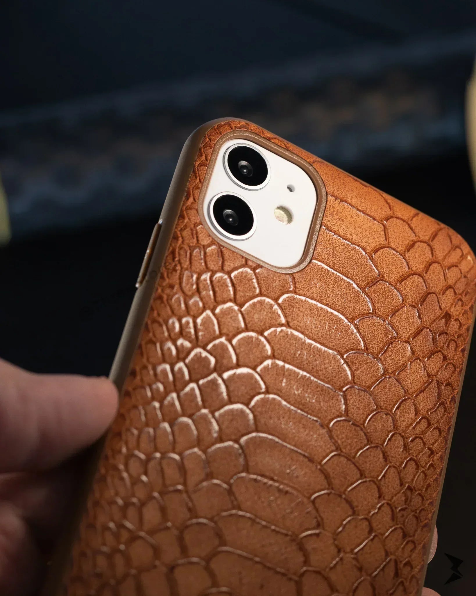Santa Alligator Leather Case iPhone 11 - Three
