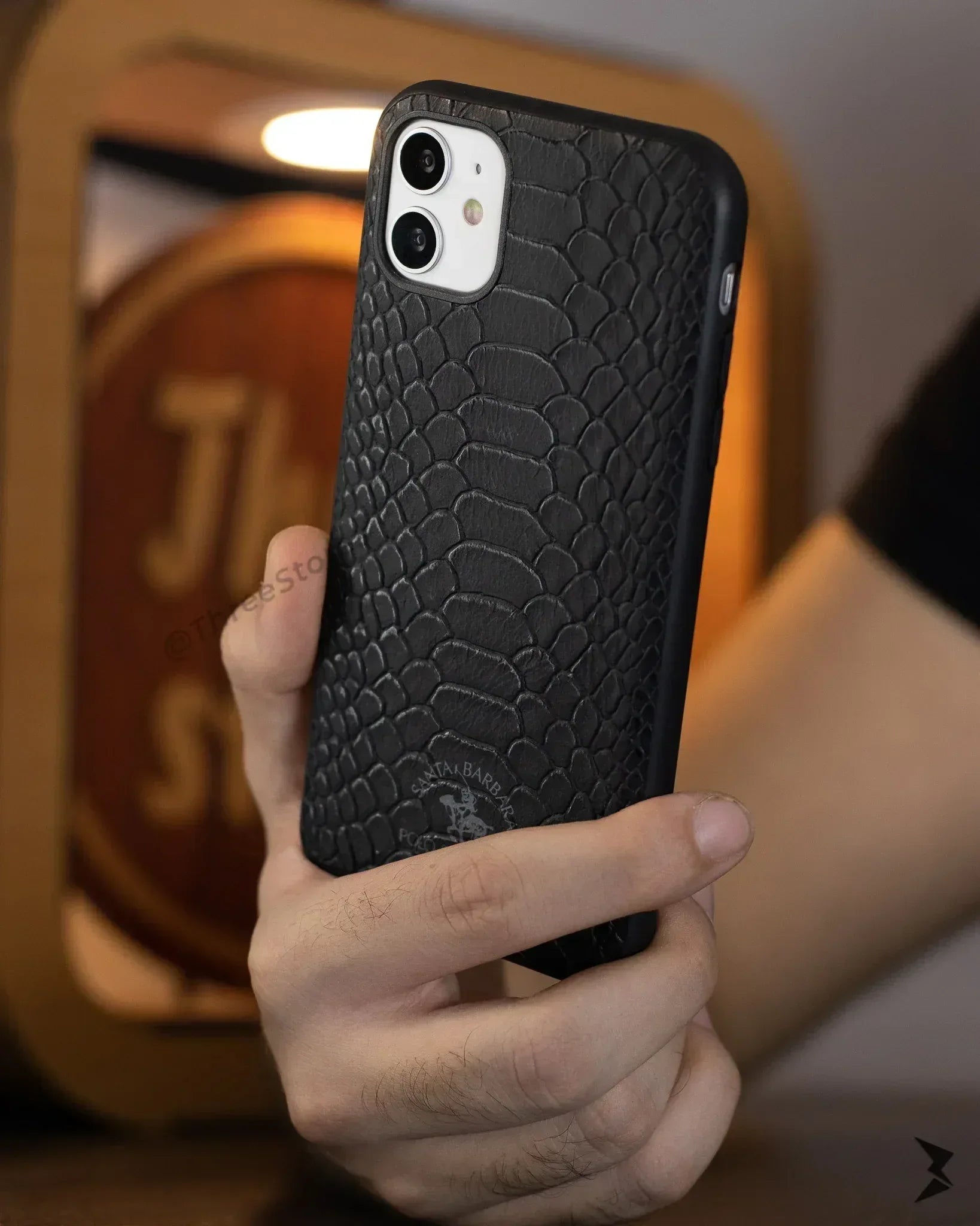 Santa Alligator Leather Case iPhone 11 - Three