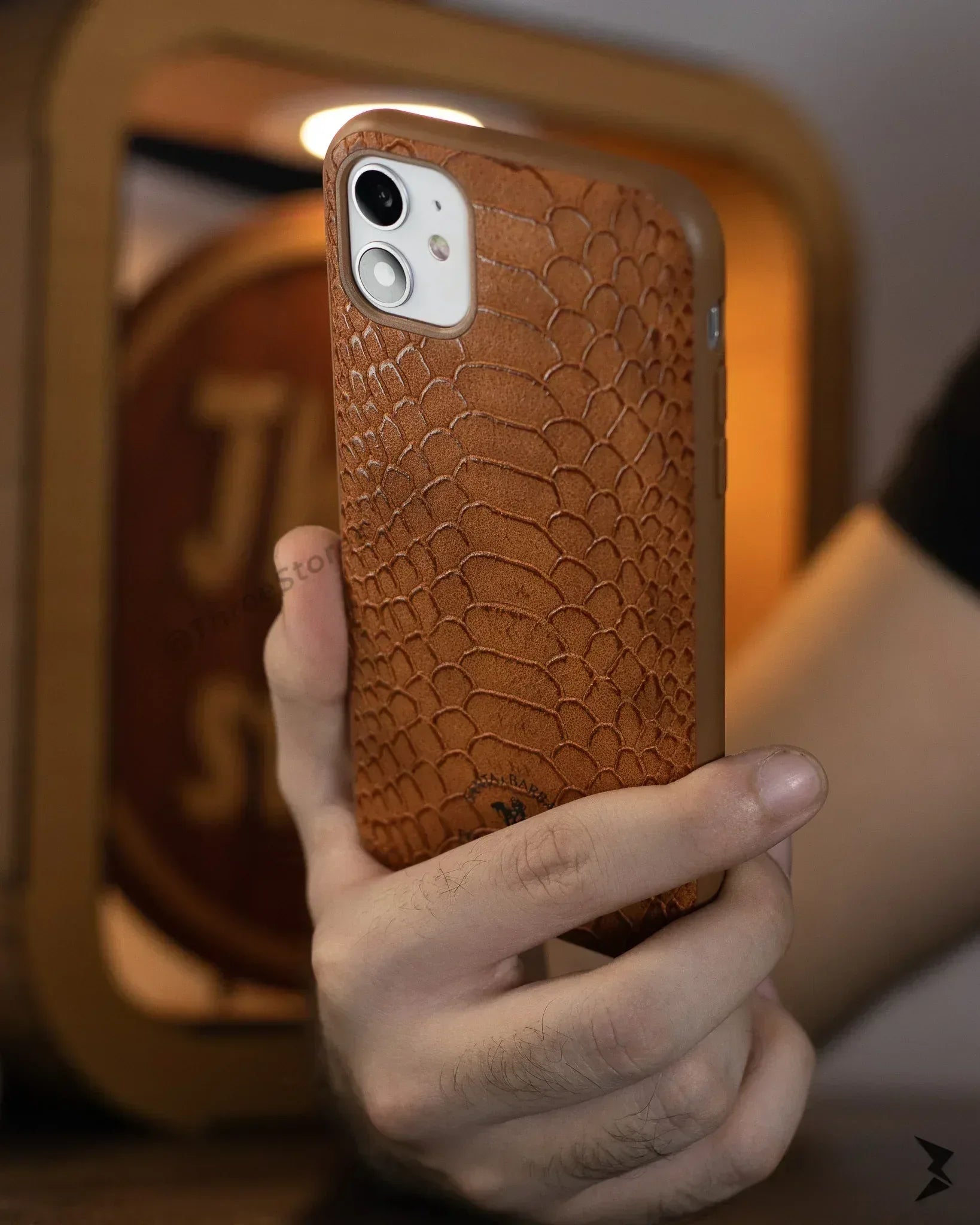 Santa Alligator Leather Case iPhone 11 - Three