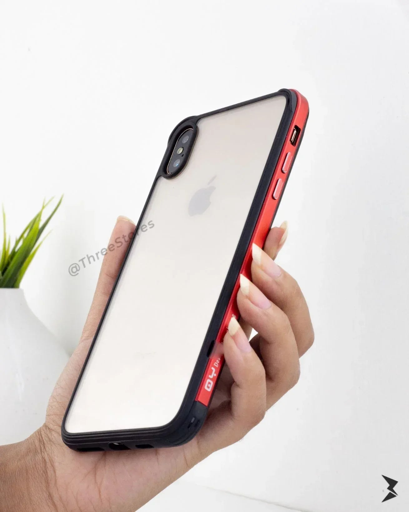 Qy TPU Transperant Case iPhone X - Three