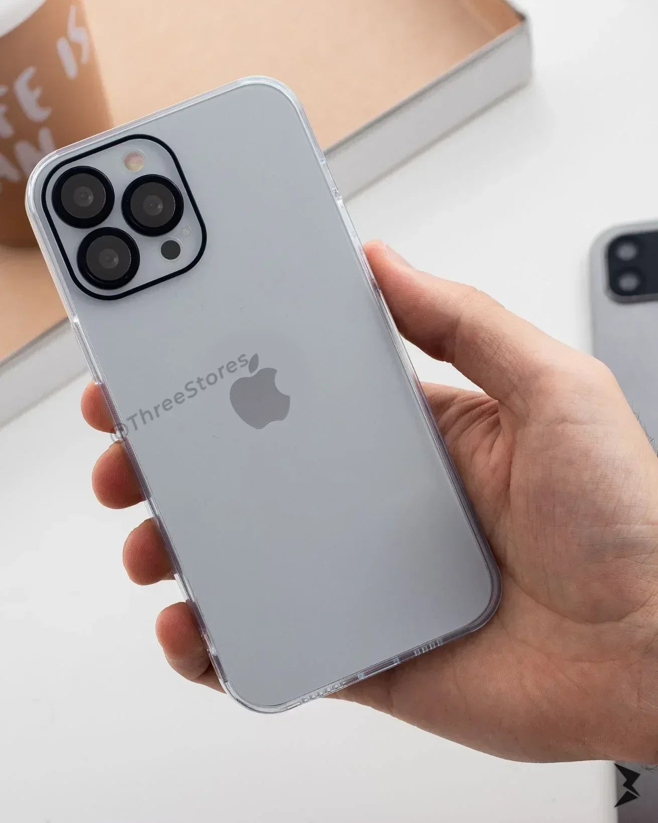 QY Glossy Transparent Camera Protective Case iPhone 13 Pro - Three