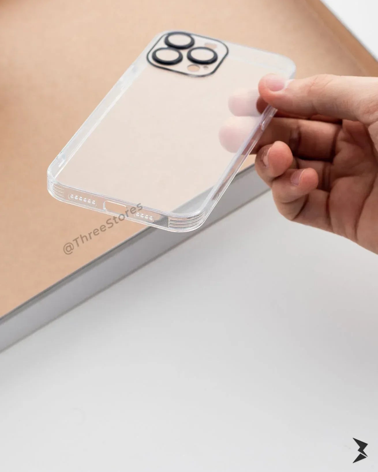 QY Glossy Transparent Camera Protective Case iPhone 13 Pro - Three