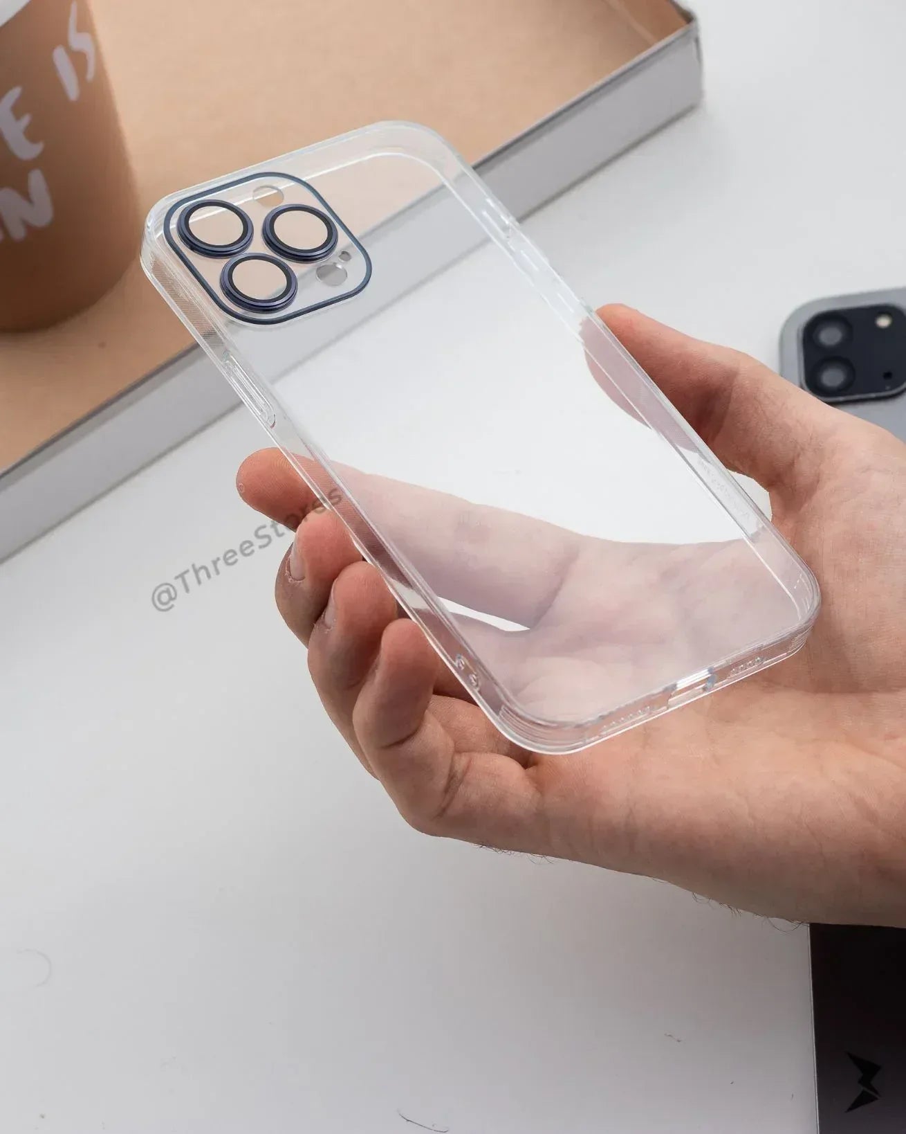 QY Glossy Transparent Camera Protective Case iPhone 13 Pro - Three