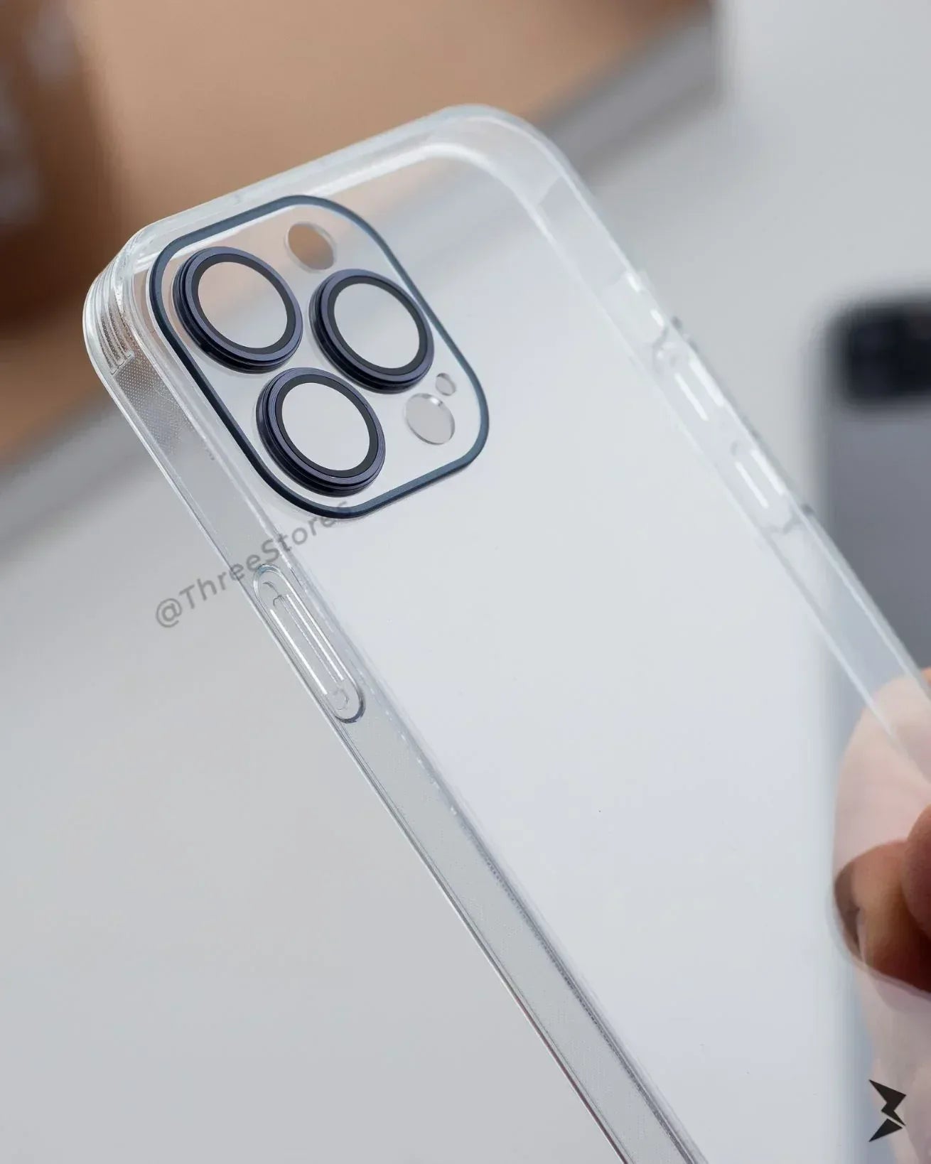 QY Glossy Transparent Camera Protective Case iPhone 13 Pro - Three
