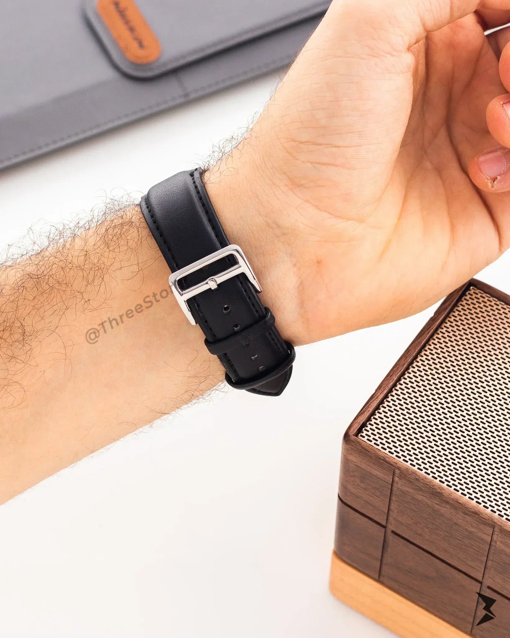 Elegance Leather Band For Apple Watch - Three