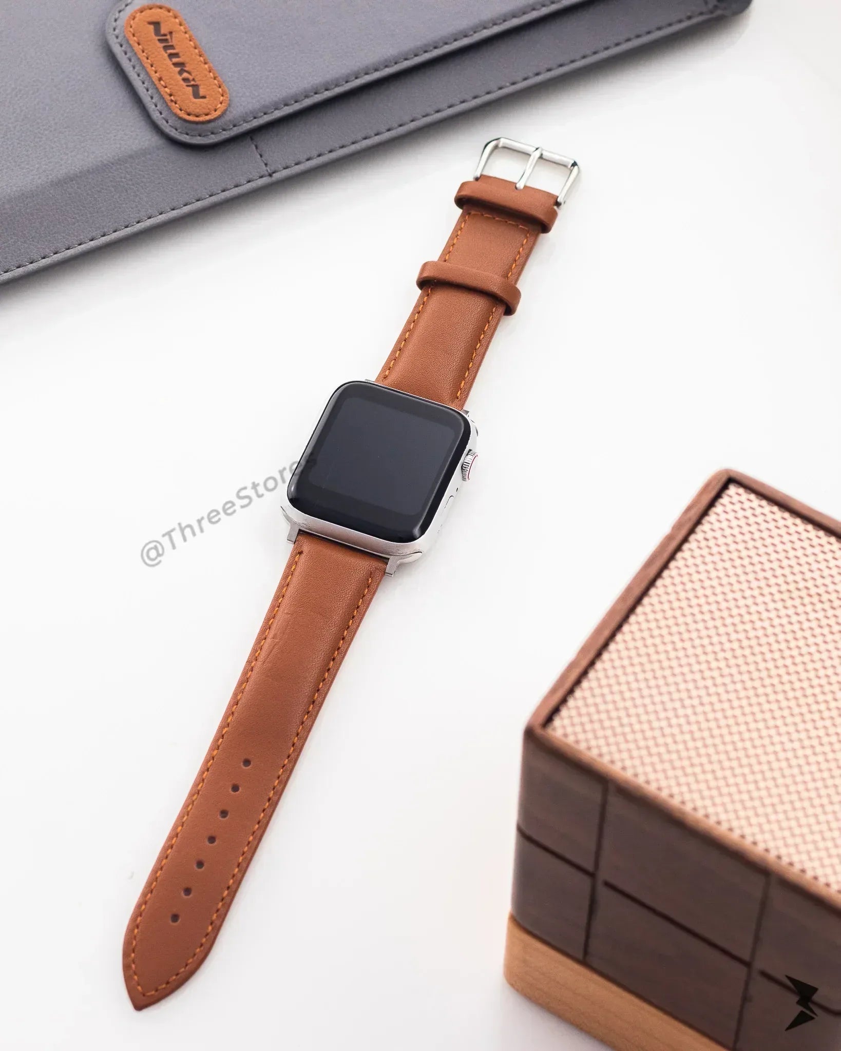 Elegance Leather Band For Apple Watch - Three