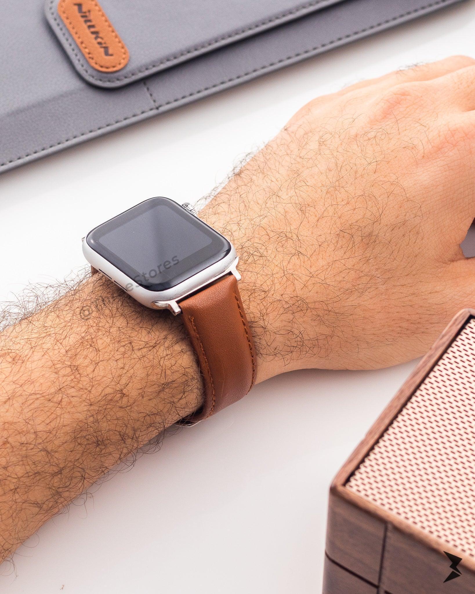 Elegance Leather Band For Apple Watch - Three