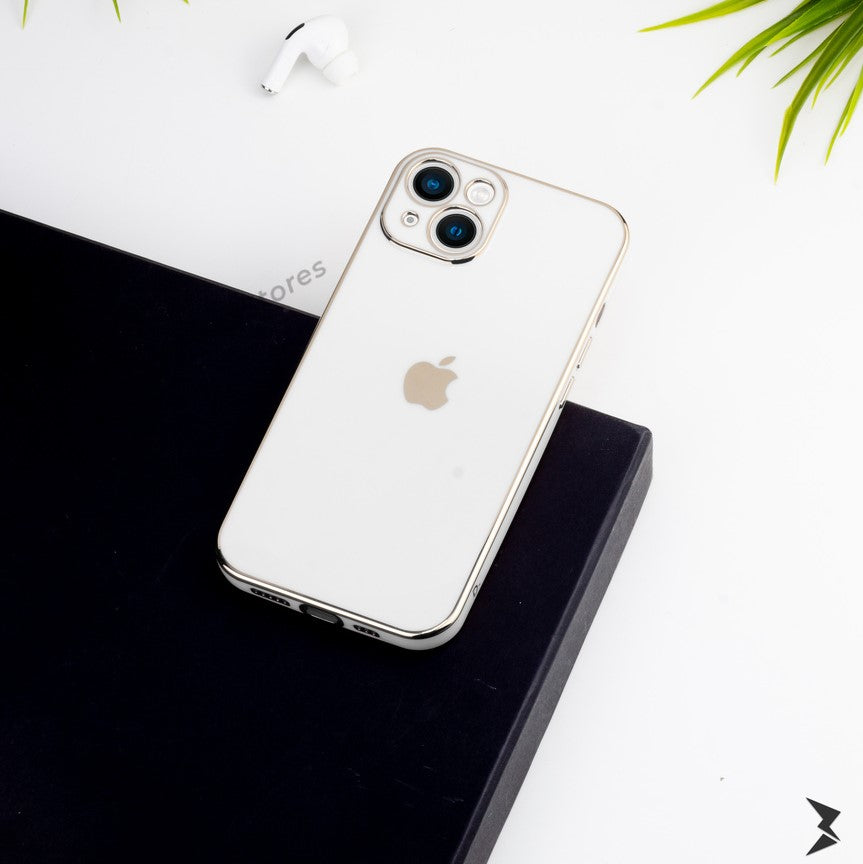 Plating Gold Lens Protection Case iPhone 14