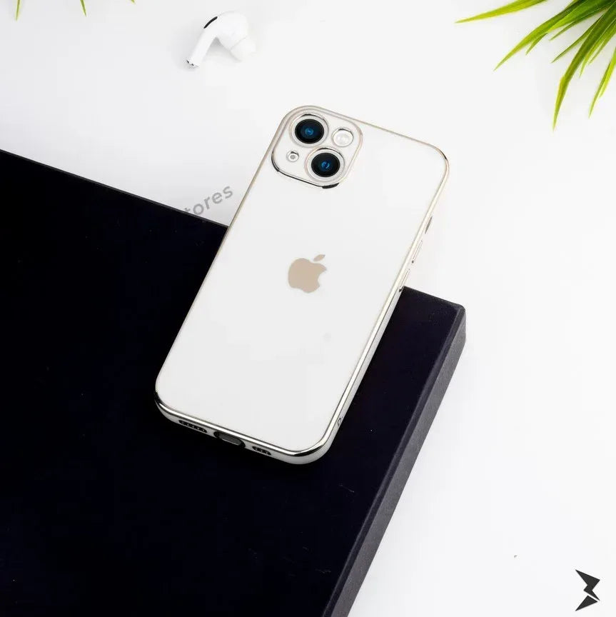 Plating Gold Lens Protection Case iPhone 14 - Three