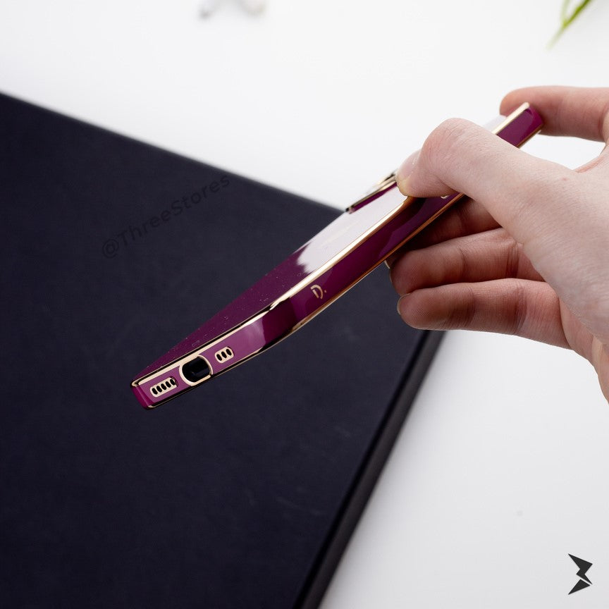 Plating Gold Lens Protection Case iPhone 14