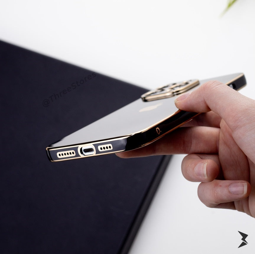 Plating Gold Lens Protection Case iPhone 13