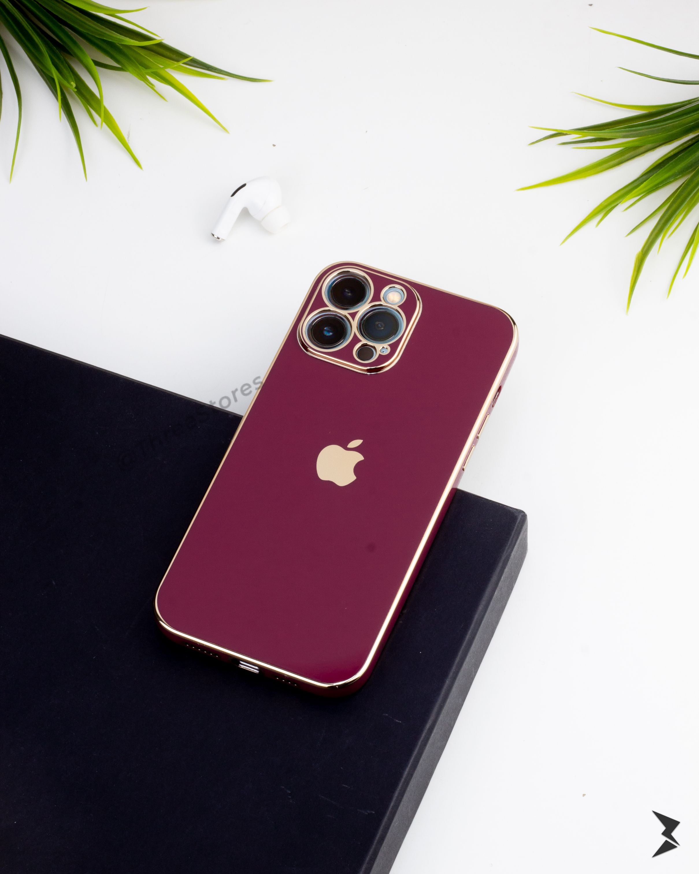 Plating Gold Lens Protection Case iPhone 13 Pro Max