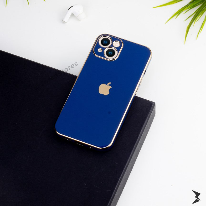Plating Gold Lens Protection Case iPhone 14