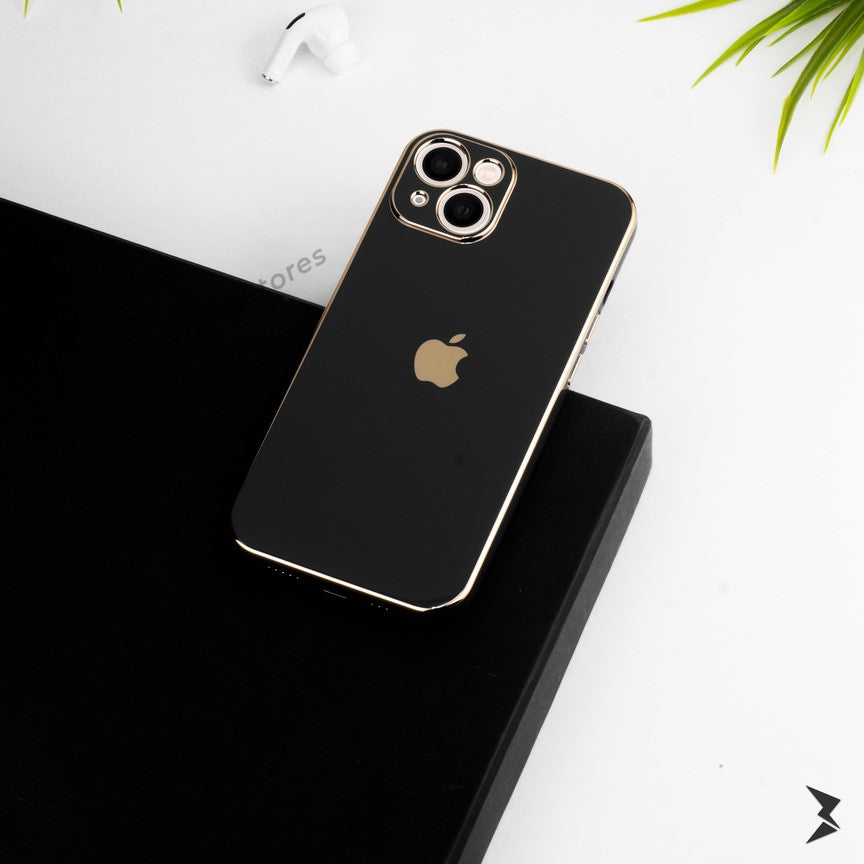 Plating Gold Lens Protection Case iPhone 13
