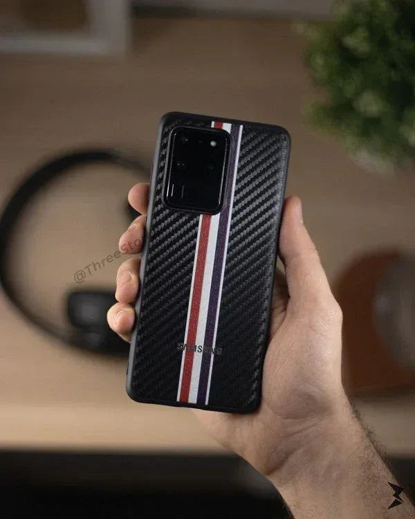 Flag Carbon Case Samsung A72 - Three