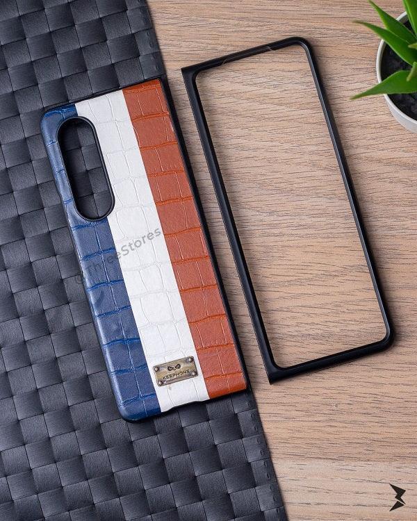 Flag Leather Case Samsung Z Fold 4 - Three