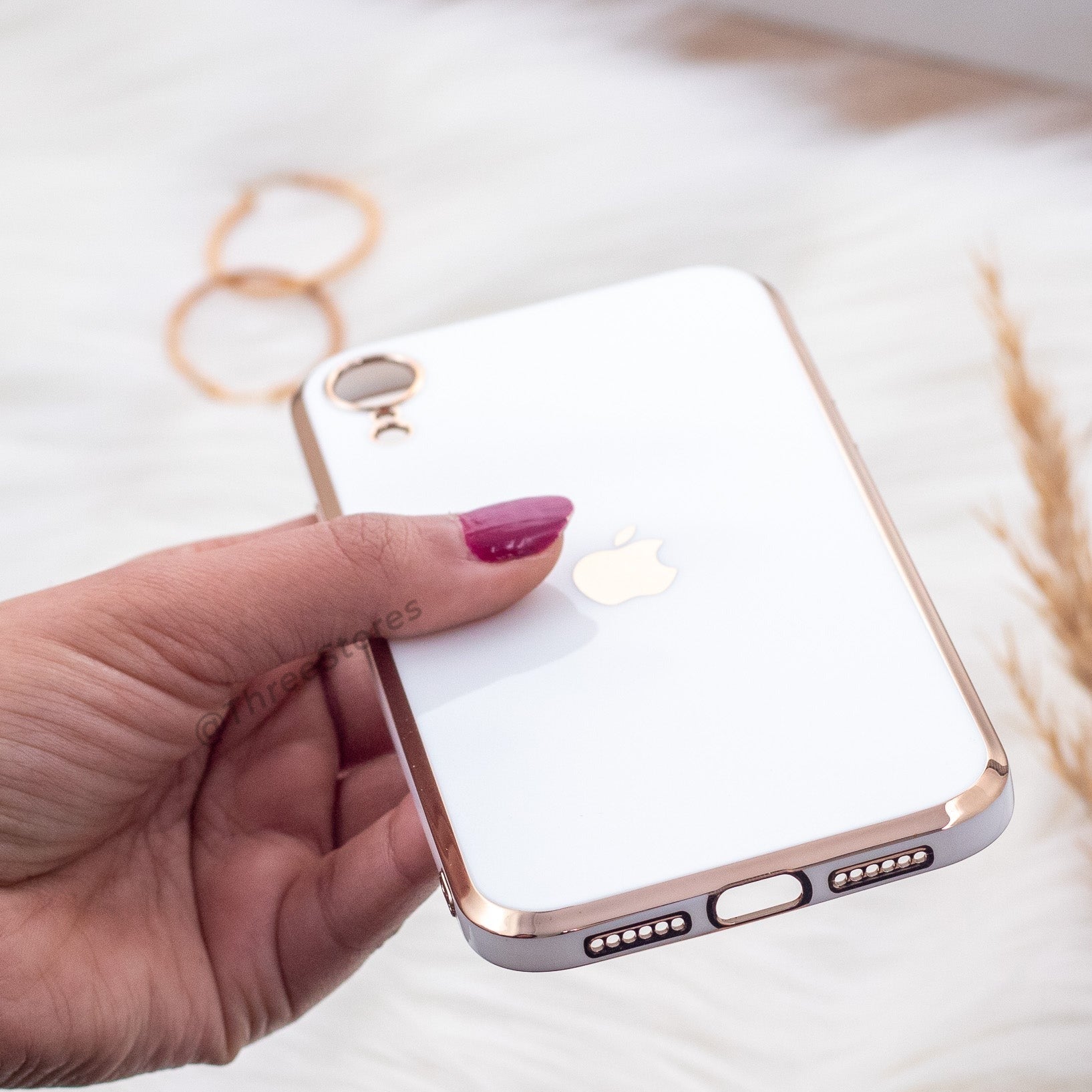 Plating Gold Lens Protection Case iPhone XR