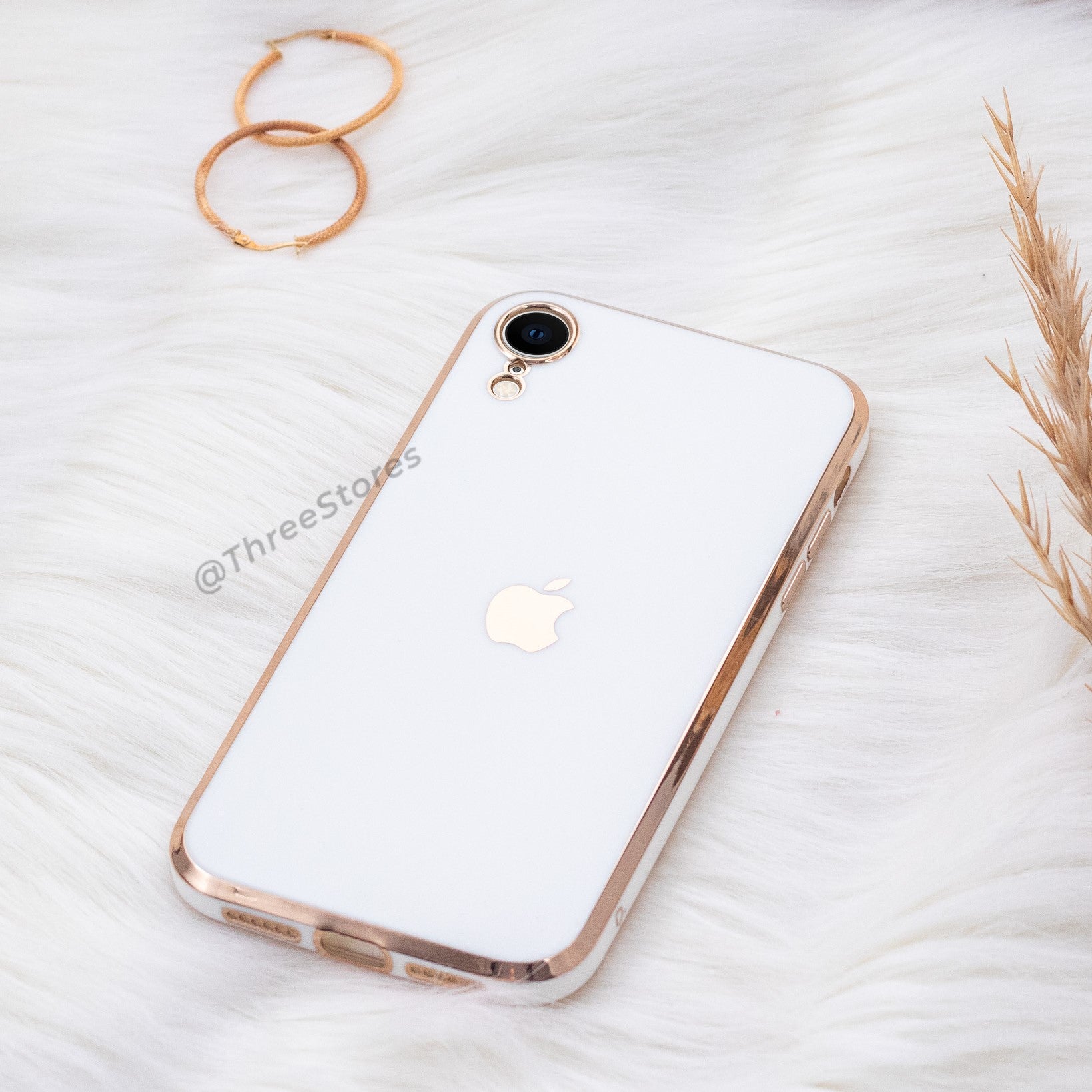 Plating Gold Lens Protection Case iPhone XR
