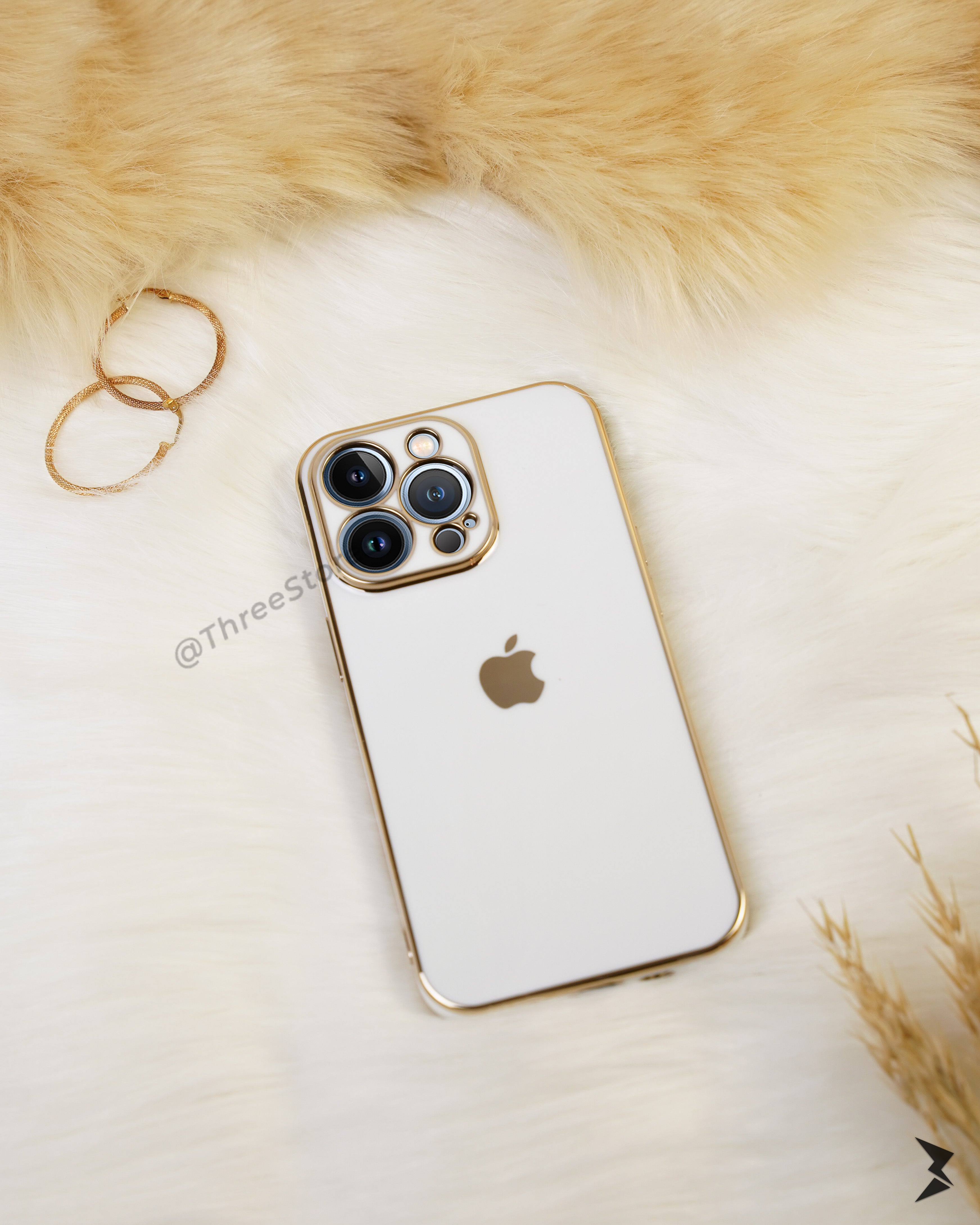 Plating Gold Lens Protection Case iPhone 13 Pro