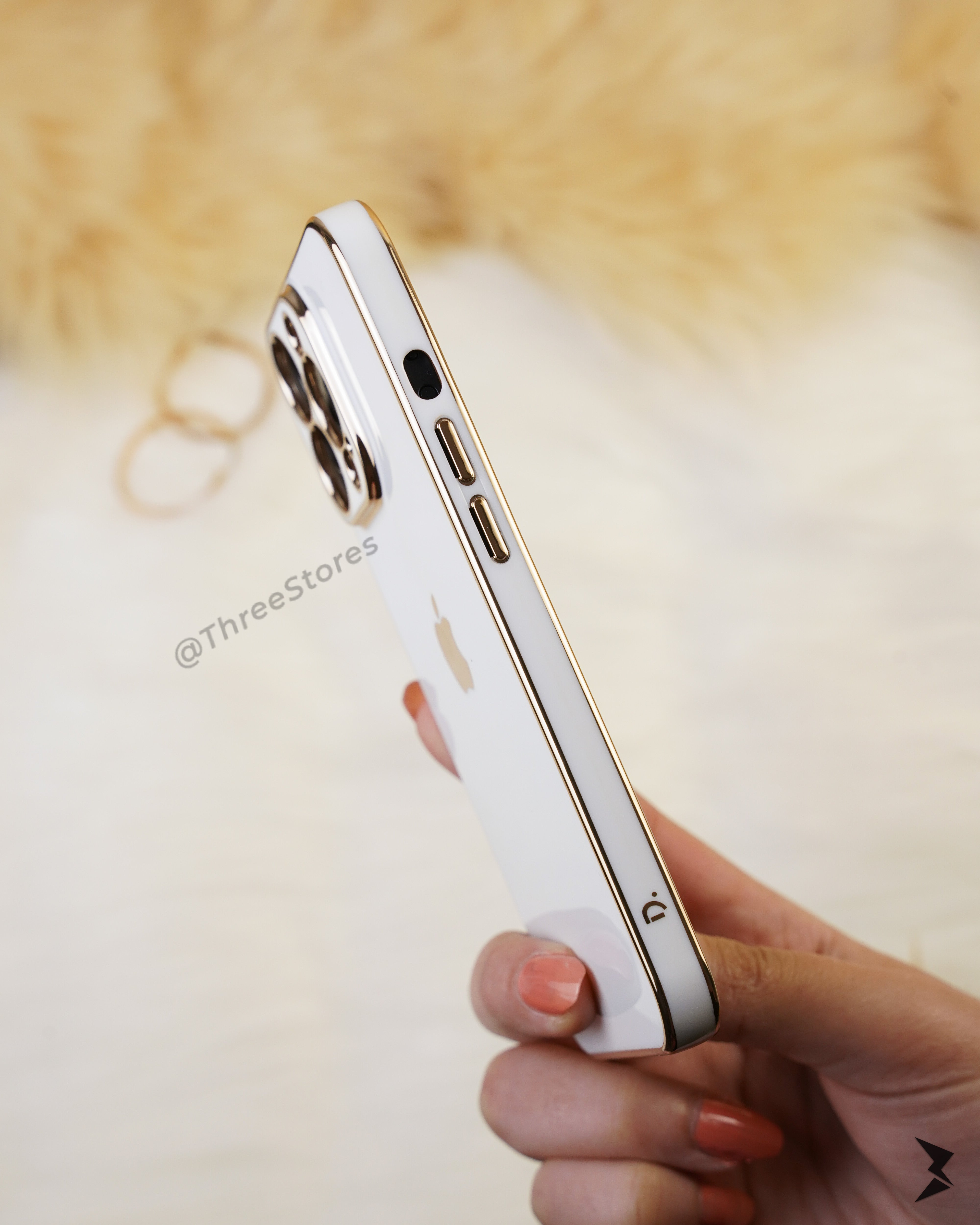 Plating Gold Lens Protection Case iPhone 13 Pro