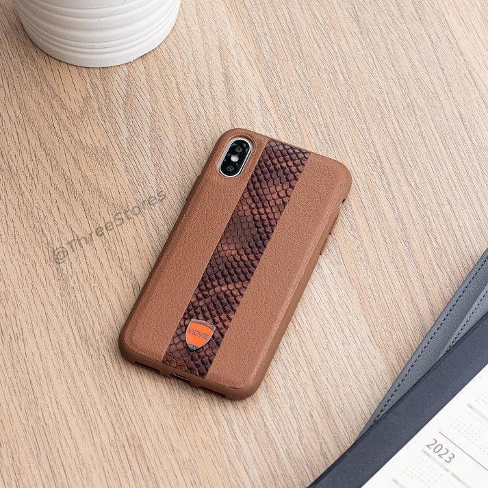 Vidvie Snack Leather Case iPhone X - Three