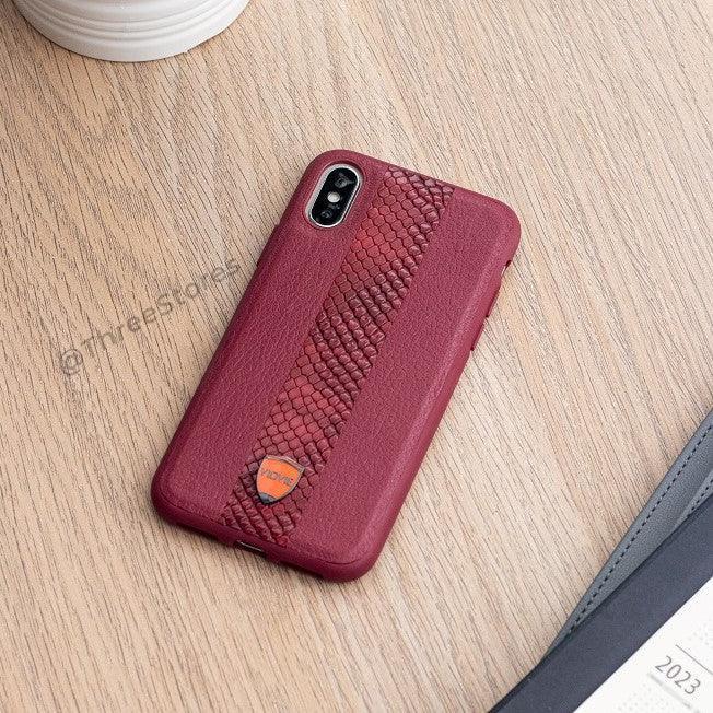 Vidvie Snack Leather Case iPhone X - Three