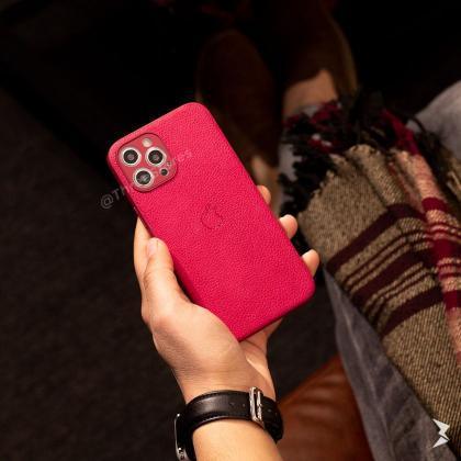 Slim Leather Camera Protection Case iPhone 12 Pro Max - Three