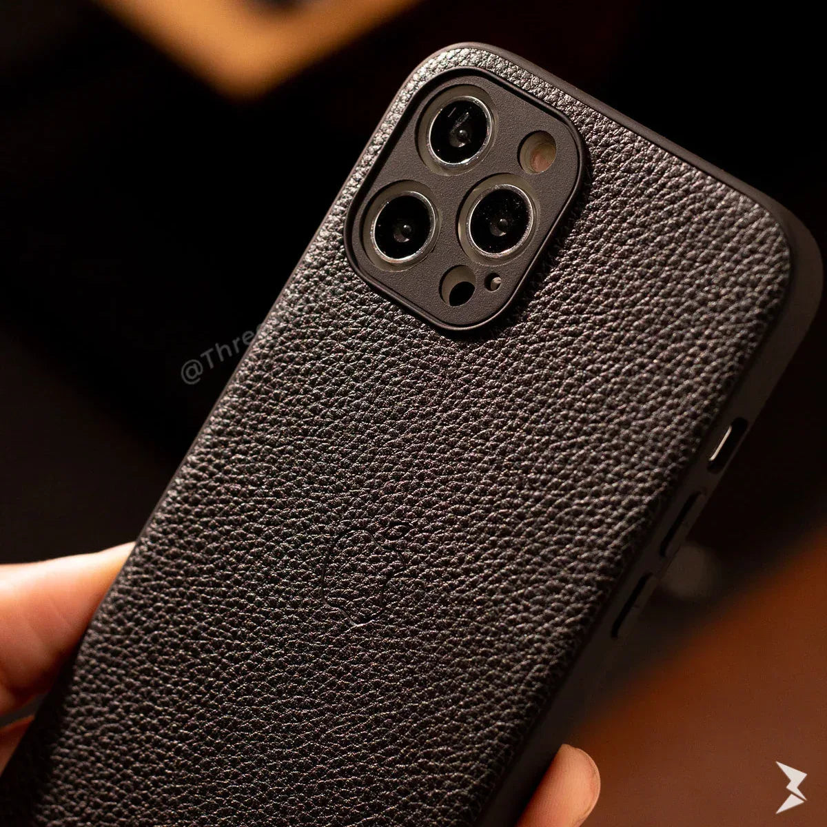 Slim Leather Camera Protection Case iPhone 13 Pro - Three