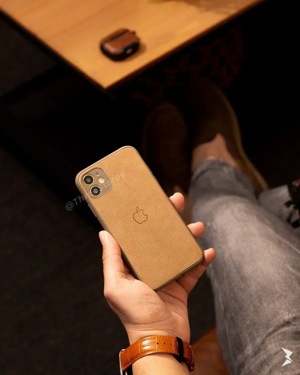 Slim Leather Camera Protection Case iPhone 12 - Three