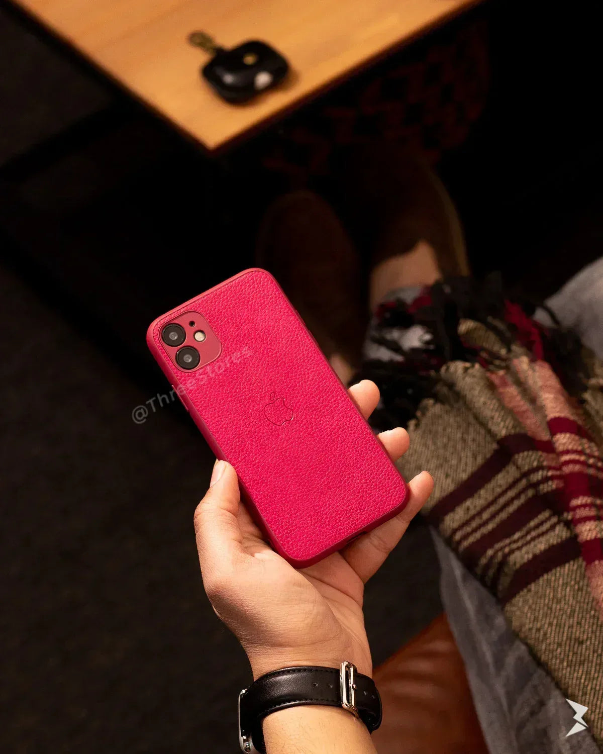 Slim Leather Camera Protection Case iPhone 12 - Three