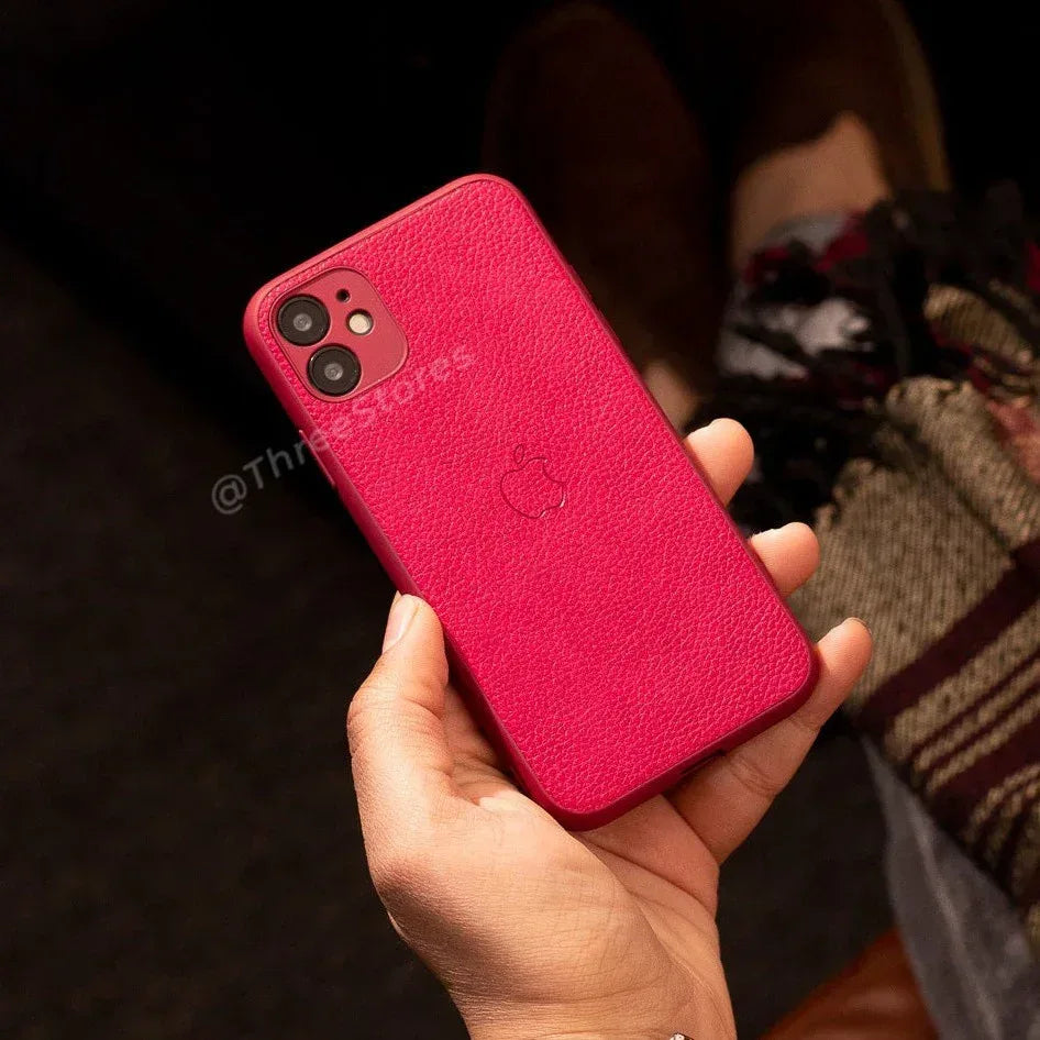 Slim Leather Camera Protection Case iPhone 11 - Three