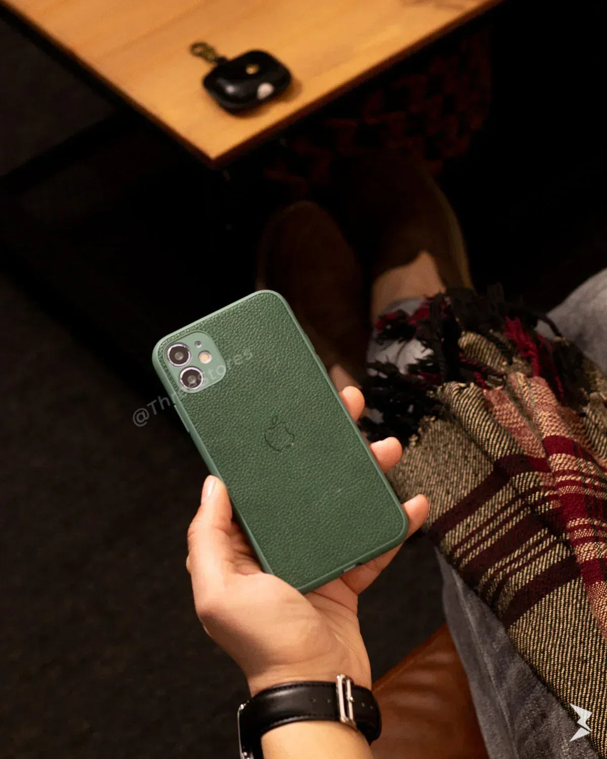 Slim Leather Camera Protection Case iPhone 12 - Three