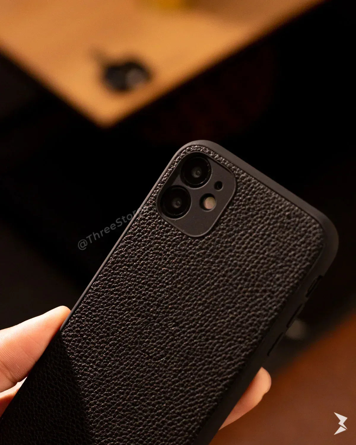 Slim Leather Camera Protection Case iPhone 12 - Three