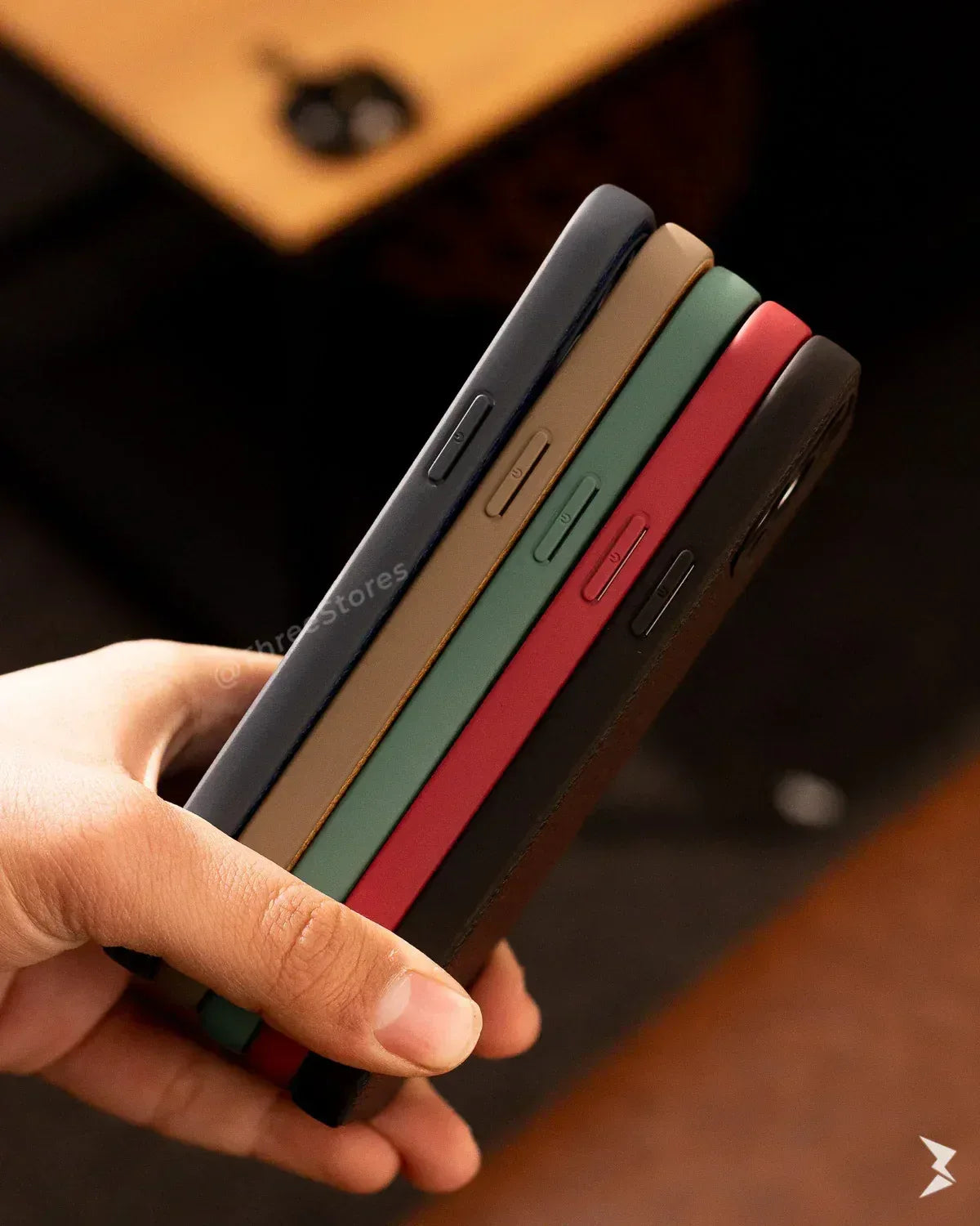 Slim Leather Camera Protection Case iPhone 11 Pro Max - Three